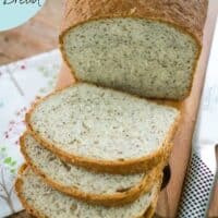 chia seed bread sliced and in loaf