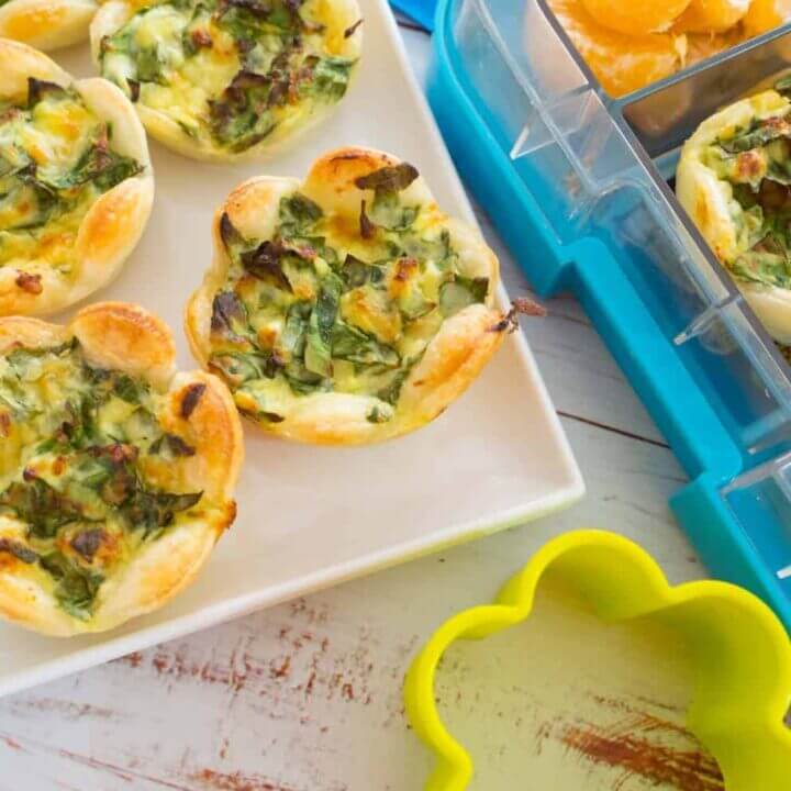 Mini cheese and spinach savoury tarts - Kidgredients