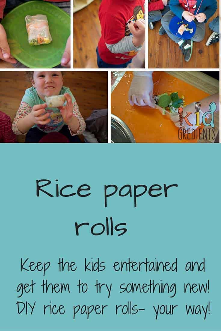 Rice paper rolls recipe for easy to make yummy rice paper rolls. Make them with the kids!