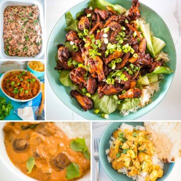 selection of family meals for the slow cooker