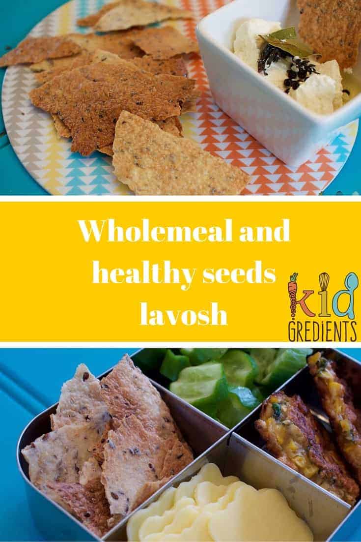 Wholemeal and healthy seeds lavosh- lunchbox awesomeness...or have a cheese platter!