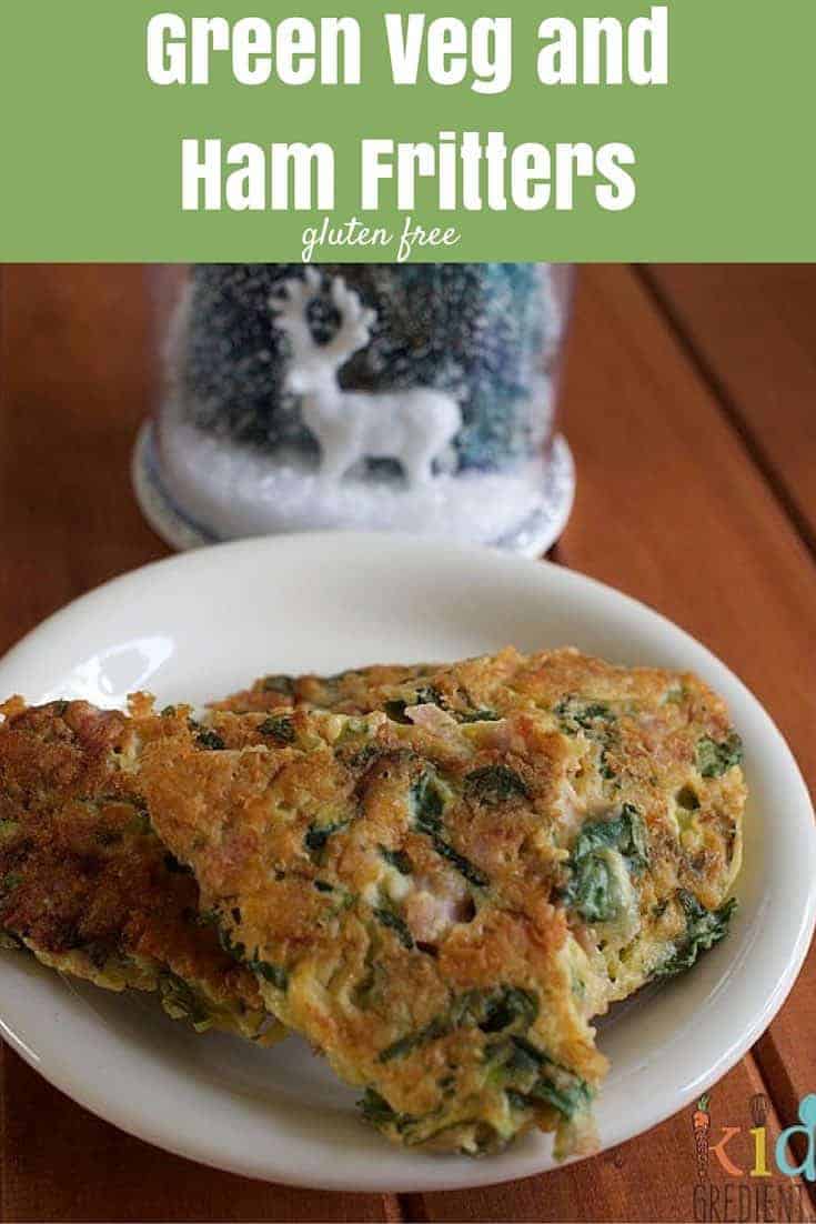 Use your leftover Christmas ham in these gluten free Green Veg and Ham Fritters. This recipe is freezable and yummy! Kid friendly!