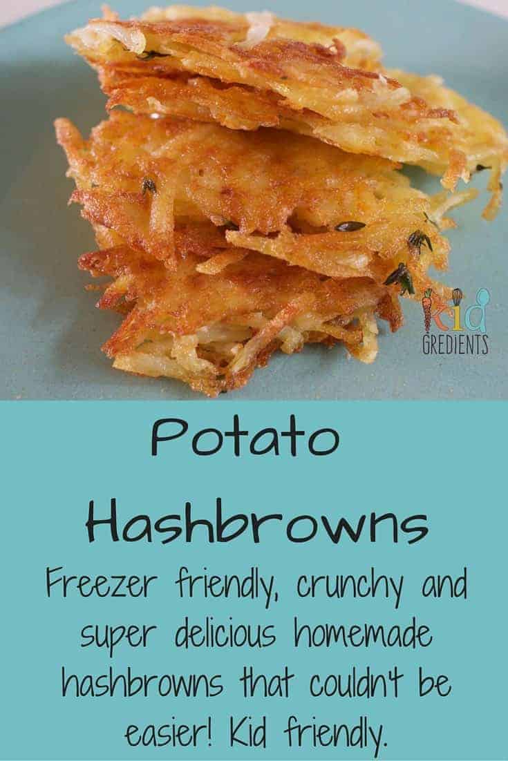 Delicious potato hashbrowns recipe. Yummy, kid friendly, freezer friendly and very moreish