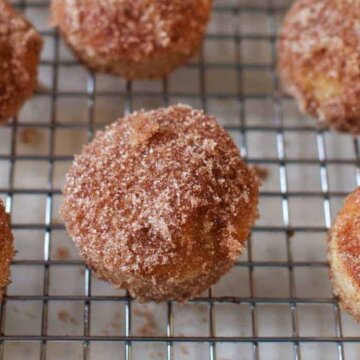 baked cinnamon mini donut holes