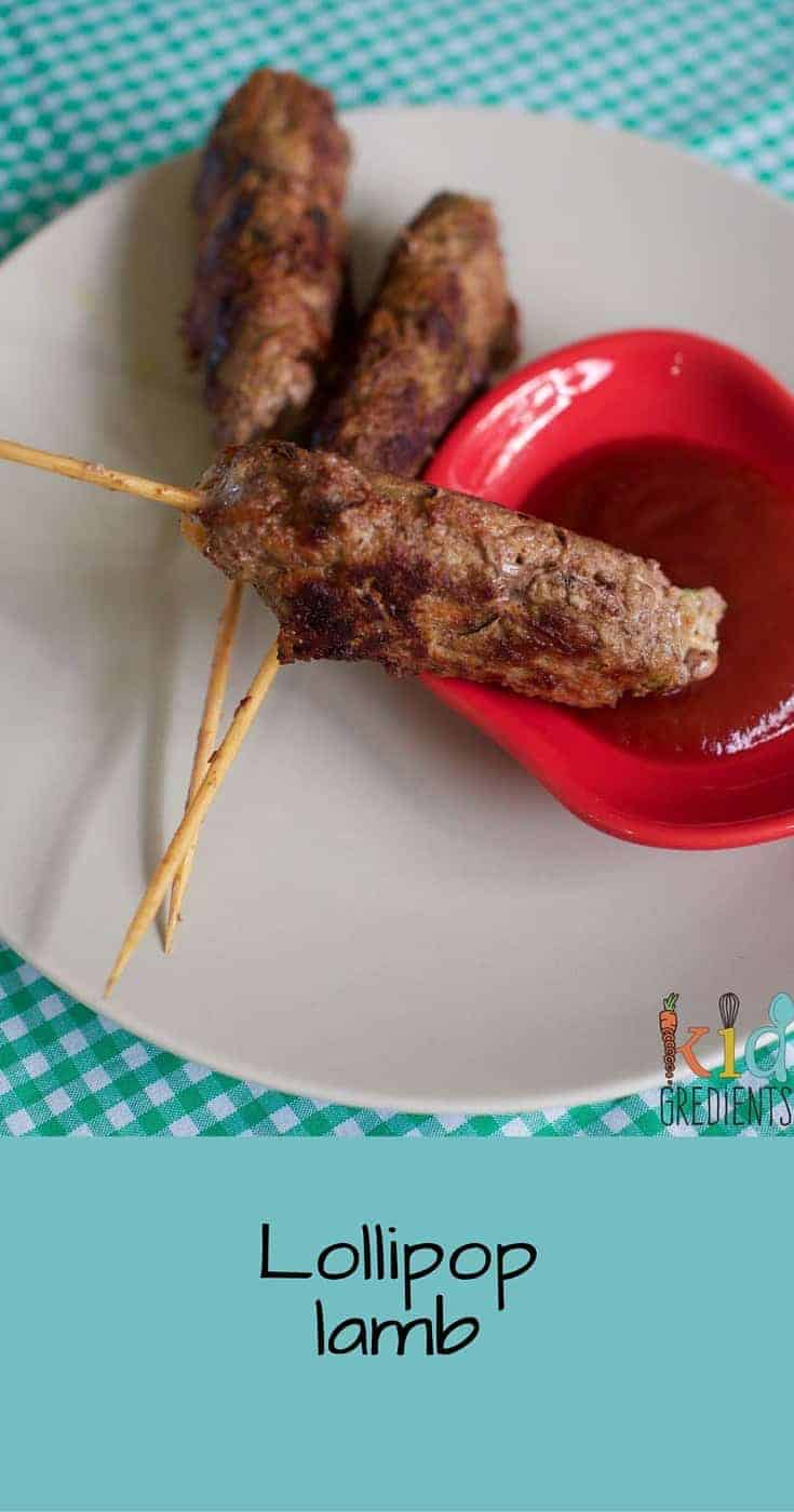 Recipe for lollipop lamb skewers that the kids will love! Packed with hidden veggies and soooo yummy!