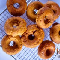sweet potato baked donuts with orange icing
