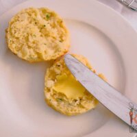 butter milk, chive and feta scones
