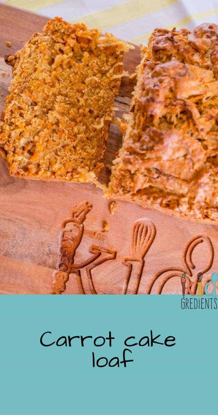 Carrot cake loaf, an awesome addition to any lunchbox, a veggie hit, freezer friendly and kid friendly!