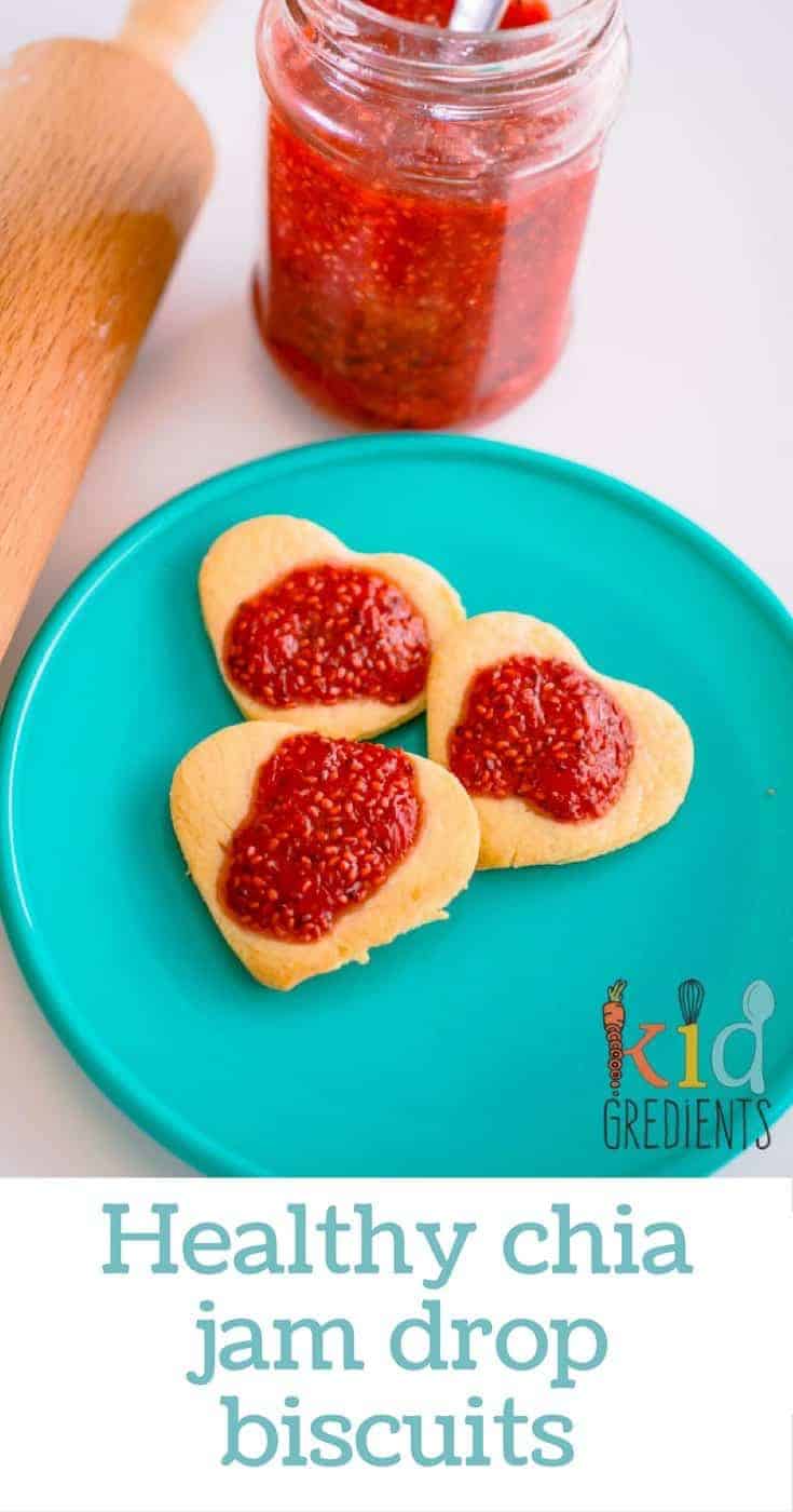 Healthy chia jam drop biscuits, perfect for the lunchbox and super yummy!