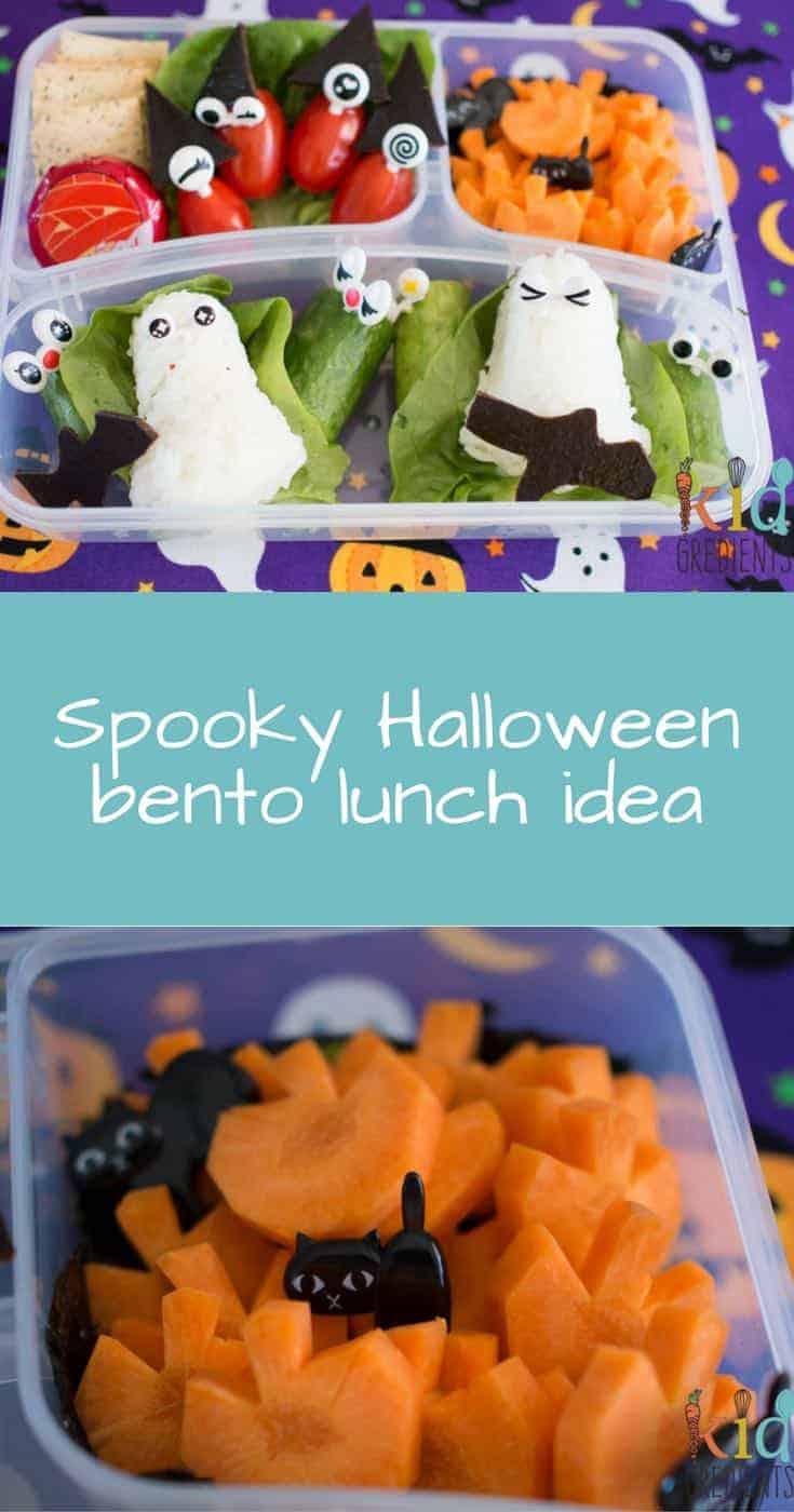 Time to get spooky!  Here;s how to create a fun bento Halloween lunch!