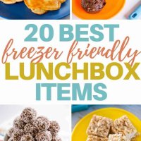 20 of the best freezer friendly lunchbox items! All in one place, no need to search. Don't go back to school without these easy recipes in your freezer. Make lunches quicker and easier with these kid approved freezer friendly recipes! #freezerfriendly #kidsfood #lunchbox #familyfood #lunch #bake #recipesforkids