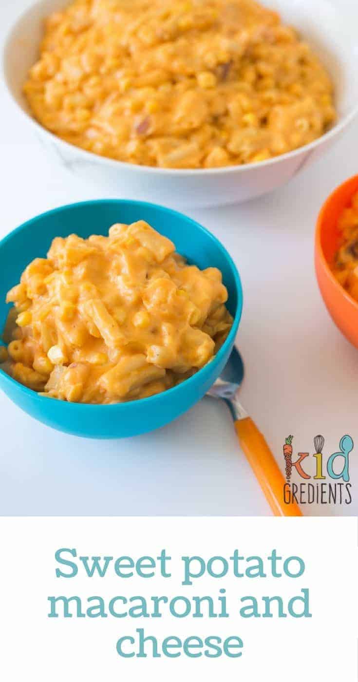 Yummy sweet potato macaroni and cheese, easy recipe the whole family will enjoy!