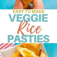 These veggie and rice pasties are perfect for lunch, freezer friendly once cooked and super kid friendly! #kidsfood #familyfood #pastry #veggies #partyfood #appetiser #fingerfood