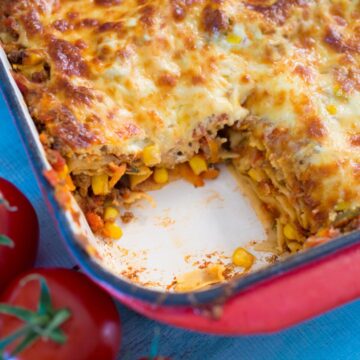 veggie packed mexican lasagne