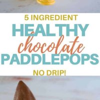 healthy chocolate paddlepops, only 5 ingredients and drip free, these super kid friendly chocolate creamsicles are great for an after school snack!