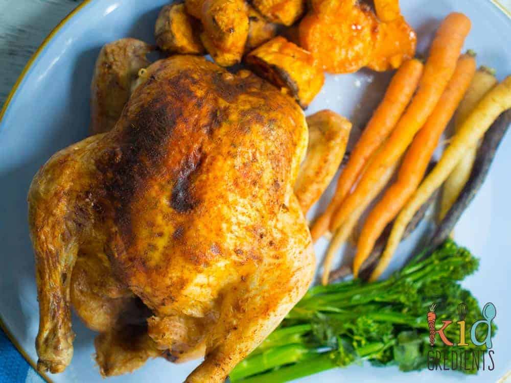 Ever wondered how to do the perfect roast chicken?  Well wonder no more, this foolproof method will leave you with juicy breast meat and perfectly cooked thighs with a delicious crispy skin!