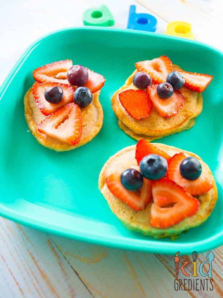 wholesome breakfast pikelets topped with fruit