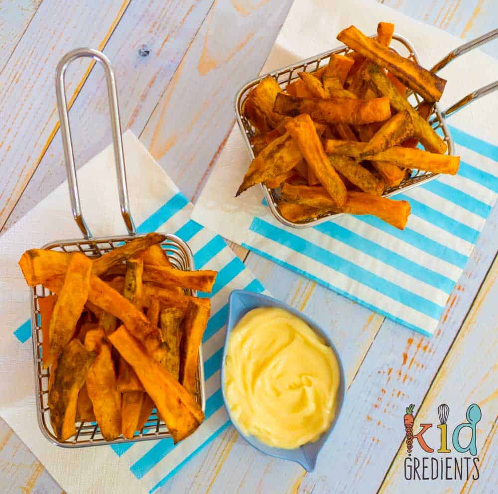 Best ever sweet potato fries, the perfect dinner side, baked not fried and super yummy! Kid friendly and so delicious.