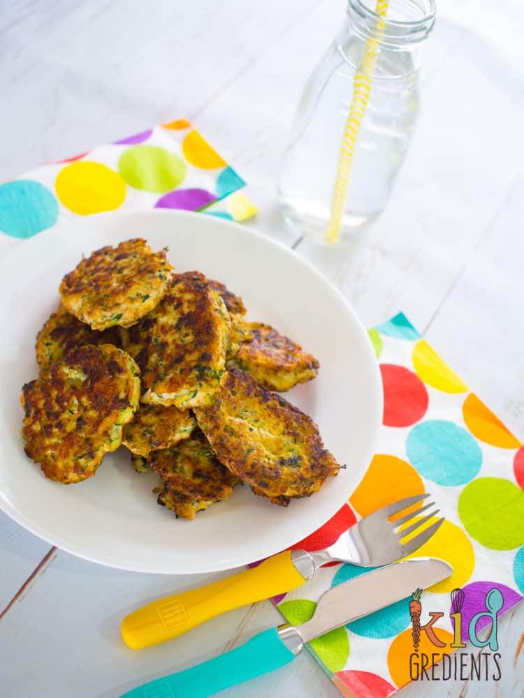 chicken and haloumi fritters