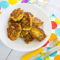 chicken, haloumi and kale fritters