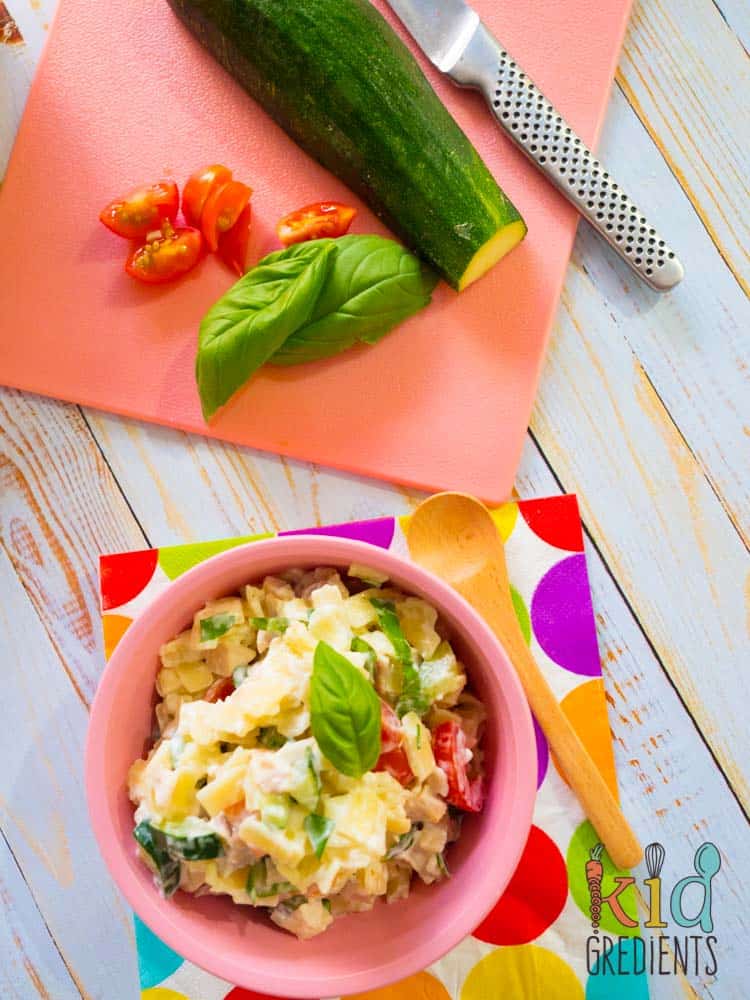 Chicken and veggie lunchbox pasta salad