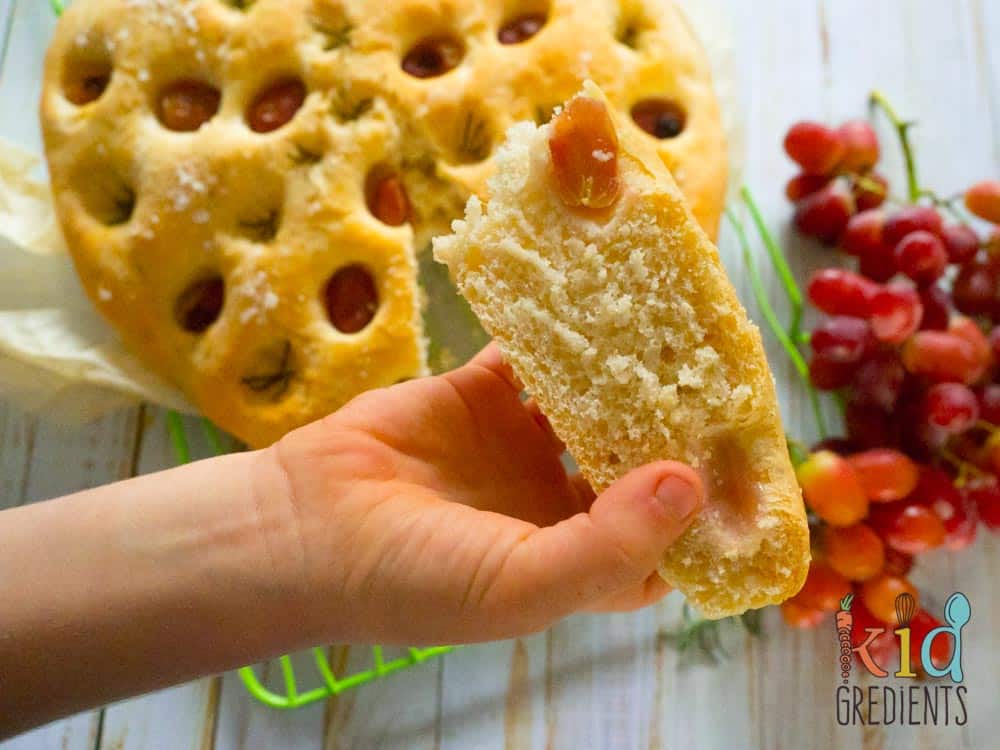 red grape and rosemary focaccia