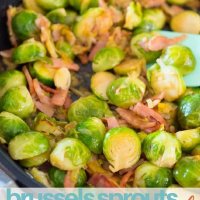 The only way to eat brussels sprouts, with becon leek and butter- kid friendly and the ultimate way to eat brussels sprouts!