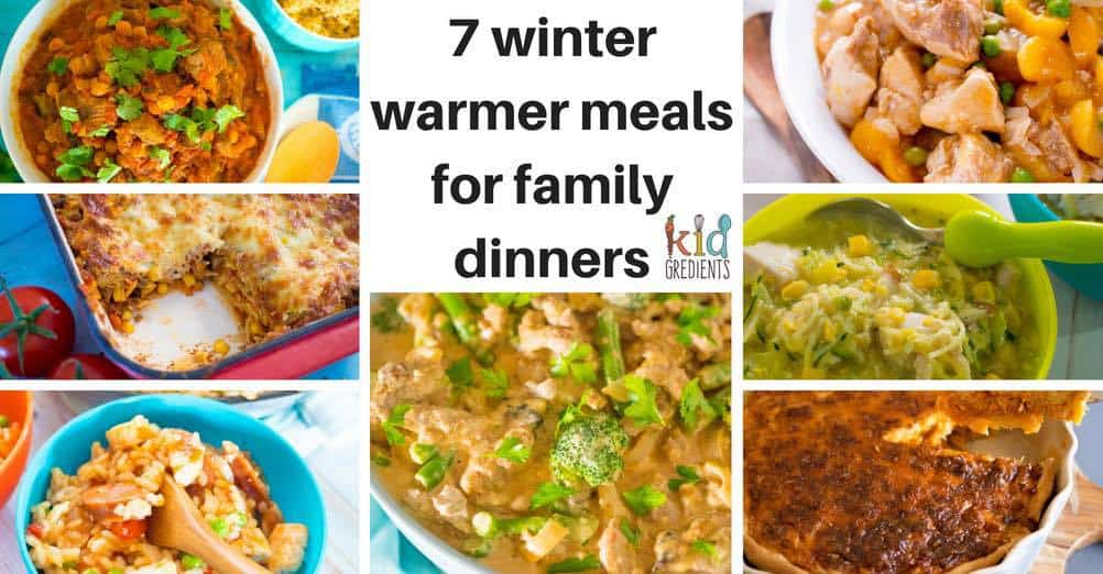 These 7 winter warmer meals for family dinners help to warm you up at dinner time...and make enough and there's leftovers for lunch!