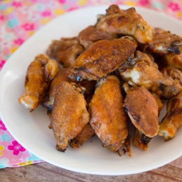 crunchy baked chicken wings with a honey balsamic glaze