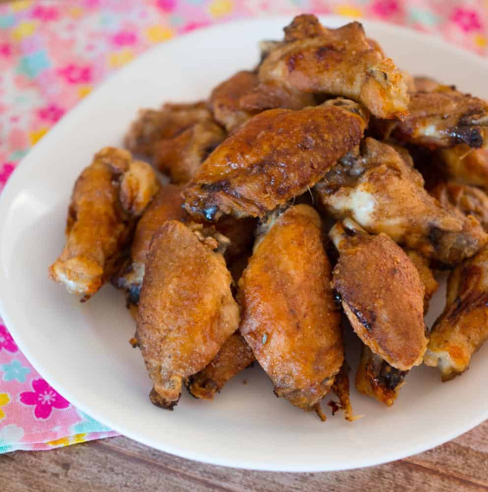 crunchy baked chicken wings with a honey balsamic glaze