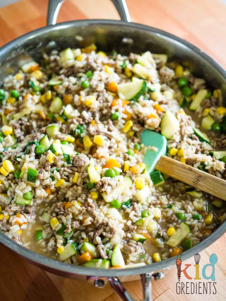 savoury mince with brown rice