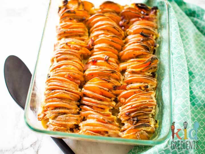 sweet potato bake with maple and bacon