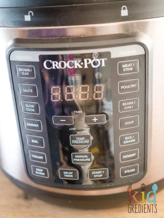 front of the crockpot multicooker