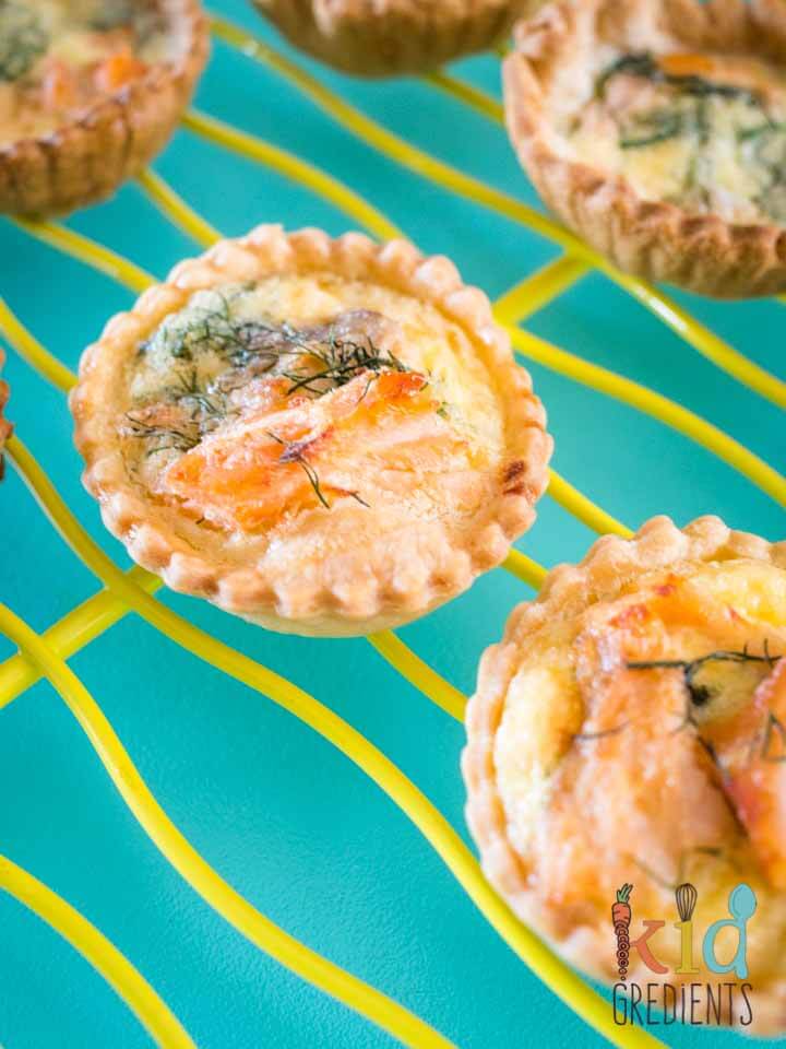 smoked salmon and dill tartlets