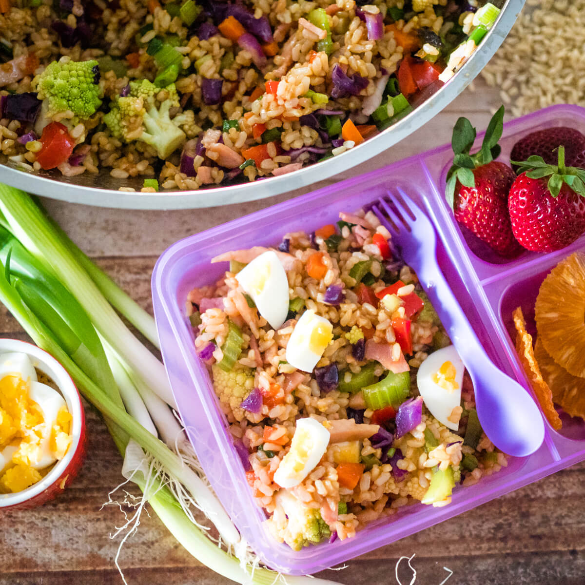 lunchbox fried rice salad