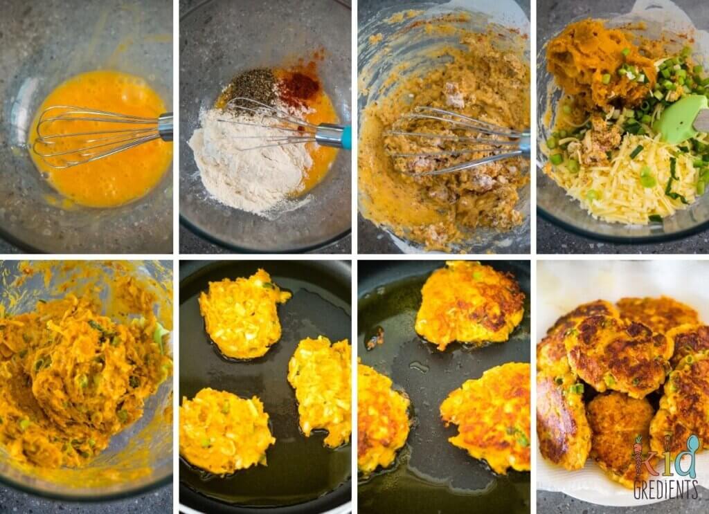 steps for making the fritters