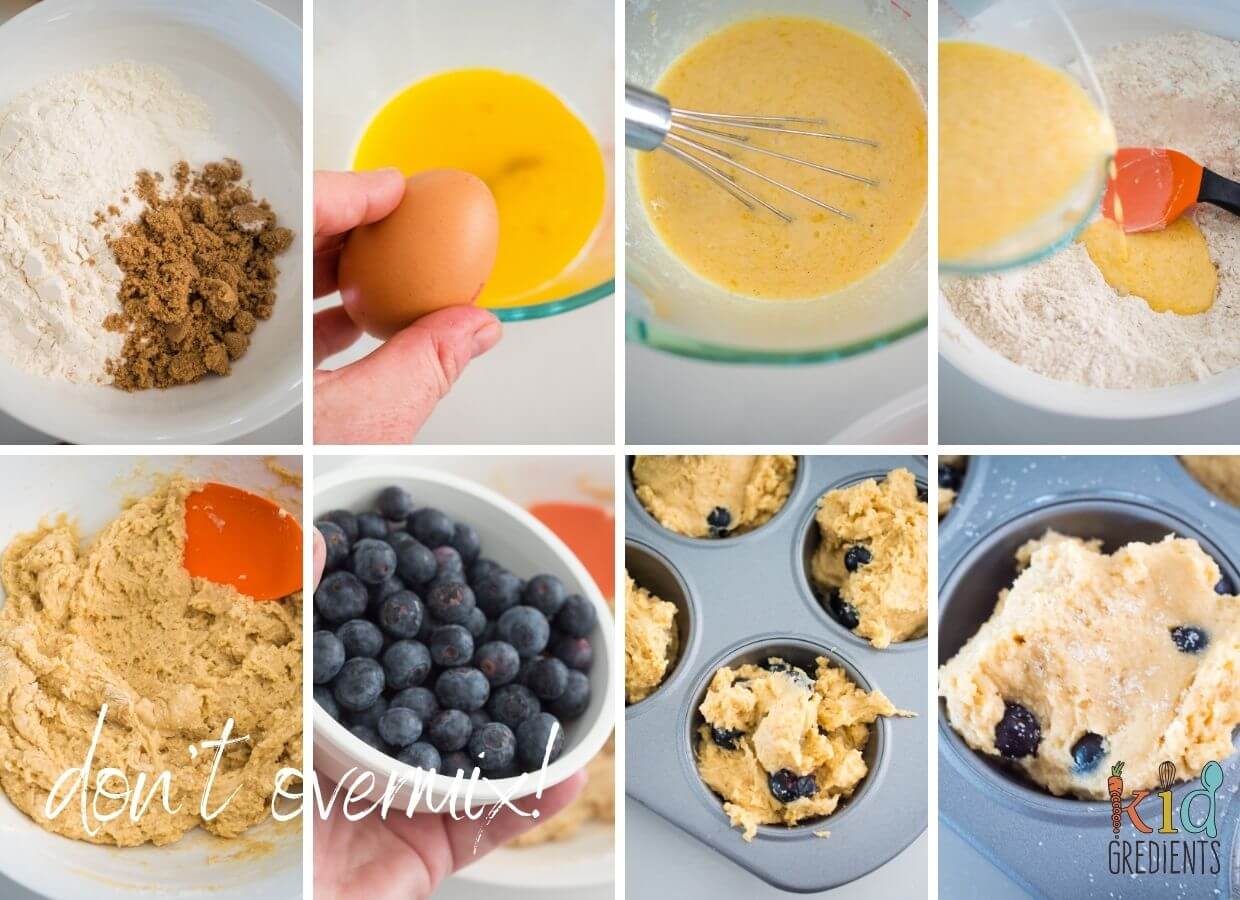 process shots for how to make the muffins