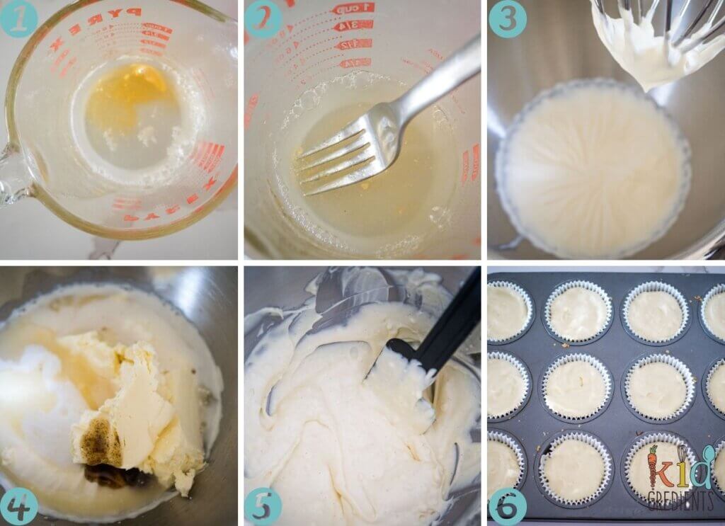 process steps for the topping of the no bake mini cheesecakes