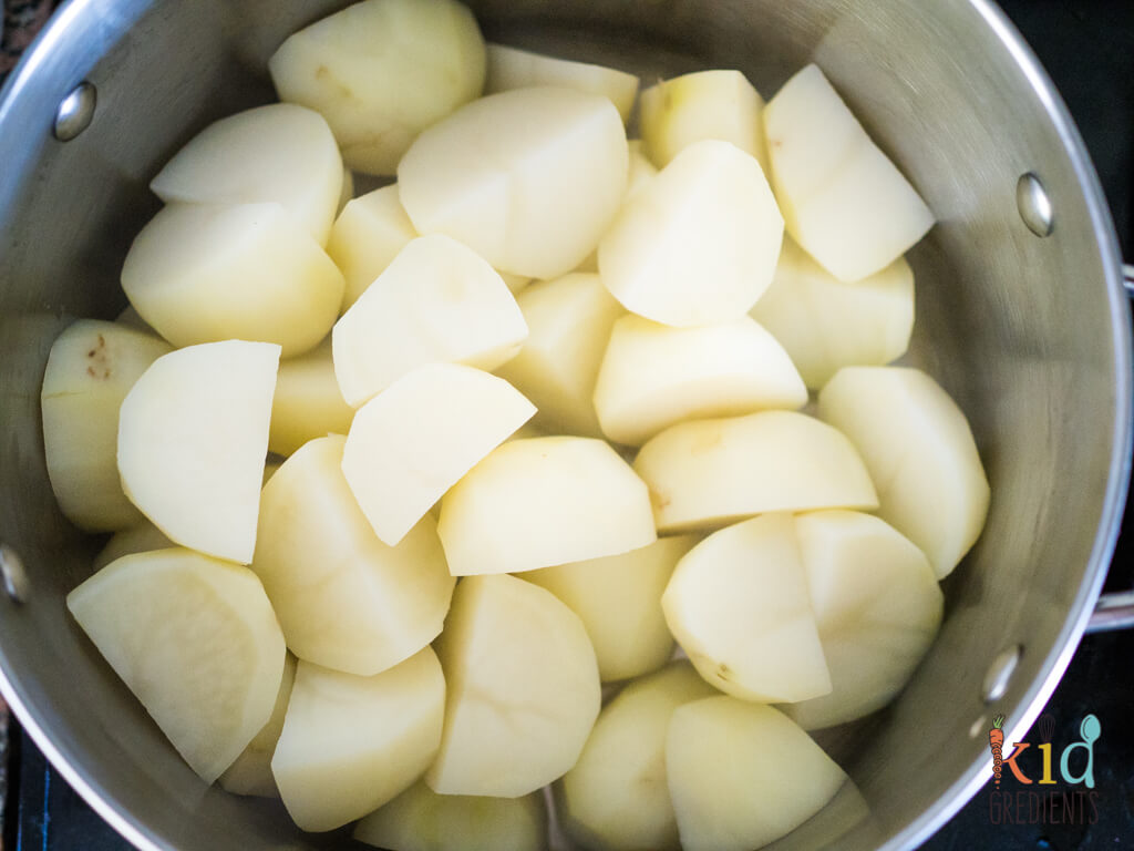 potatoes in a large pasta pot