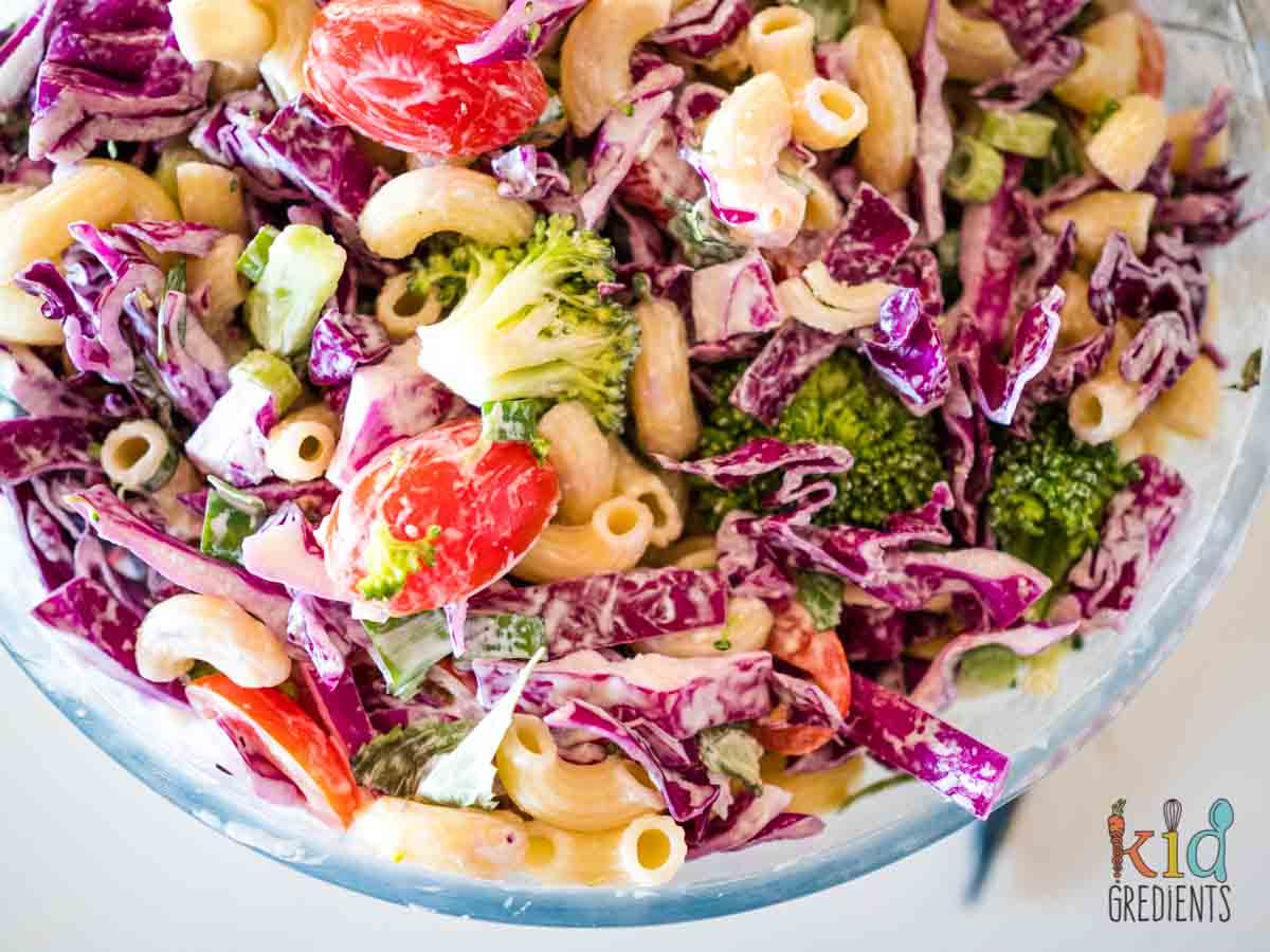 pasta salad close up